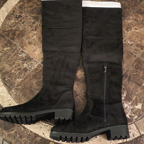 Limelight Lana Over the Knee black Suede Boots 9 NWOB - Picture 2 of 8